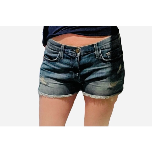 Current/Elliott low rise boyfriend distressed jean shorts size 27 - Picture 5 of 5